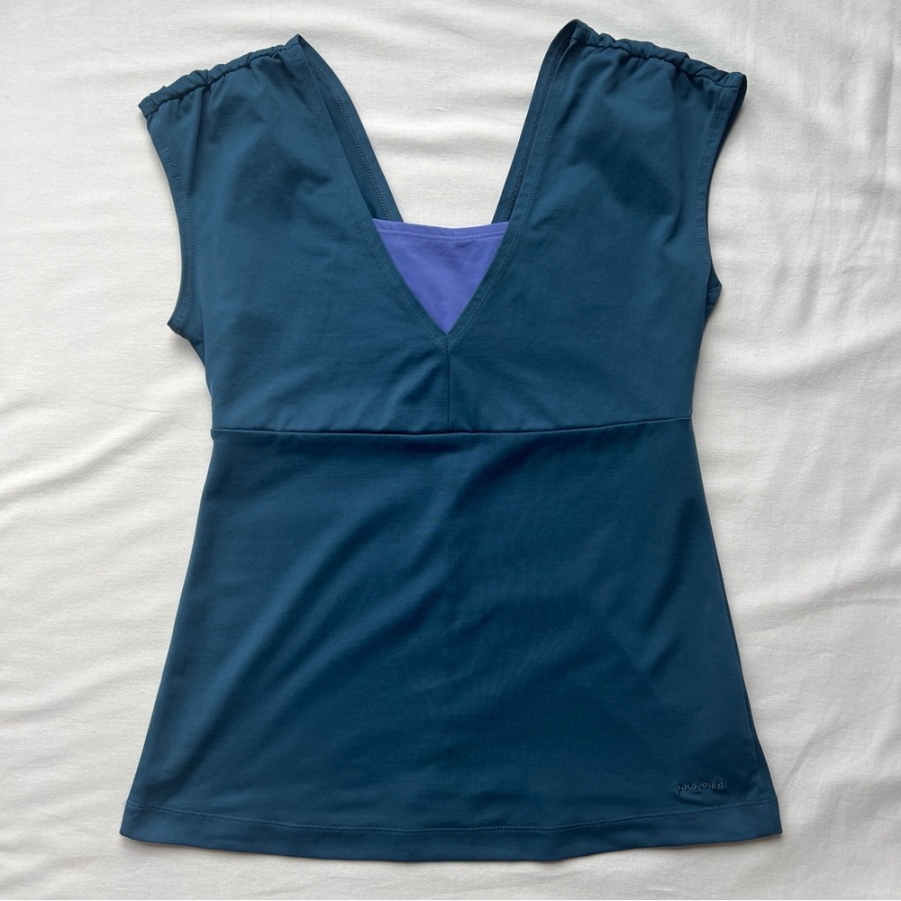 Patagonia Morning Glory Top in Blue and Purple, M